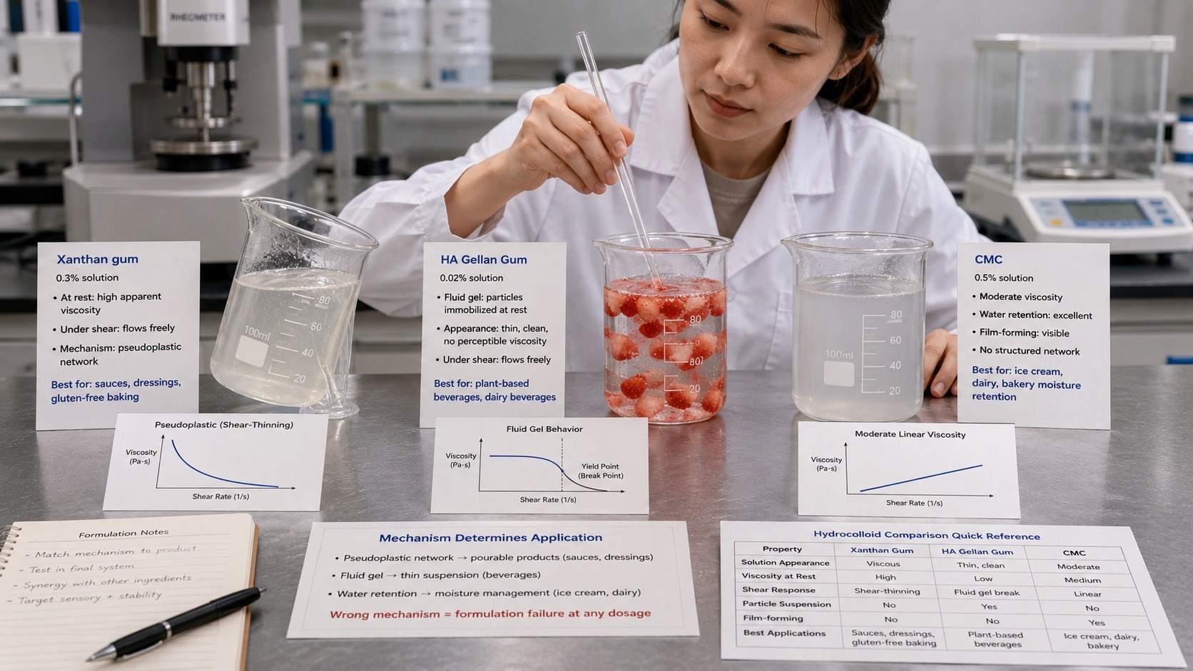 Xanthan Gum vs Gellan Gum vs CMC: Choosing the Right Stabilizer for Food and Beverage